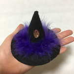 送料込み 再販④ ハロウィン ヘアアクセサリー 魔女ハット   コスプレ にも