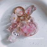 くまさんと桜🌸レジンキーホルダー 