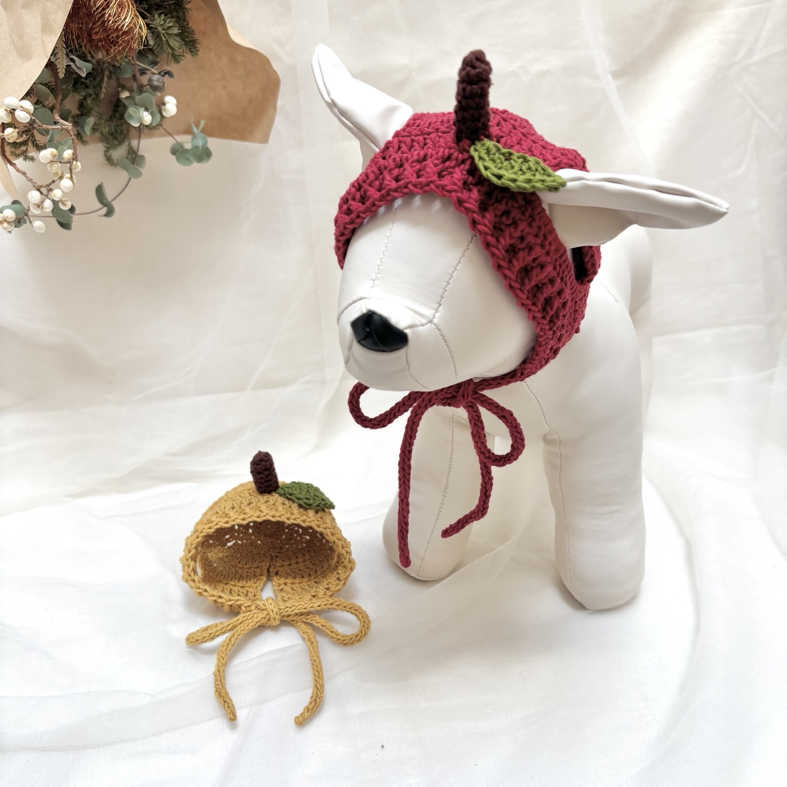 ペット用】わんこにゃんこ麦わら帽子 カンカン帽 犬帽子 うちのこ - ah