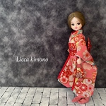 リカちゃん 服 着物セット 振袖 ピンク