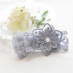 【期間限定1000円】犬リボン　シックなグレーリボン　ペットアクセサリー