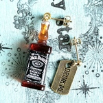 DRINK ME♡ミニチュア アルコール ドリンク ウイスキー お酒 ピアス ユニーク イヤリング 樹脂ピアス ノンホールピアス クリップイヤリング アクセサリー