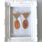 さんかく＋べっ甲ピアス