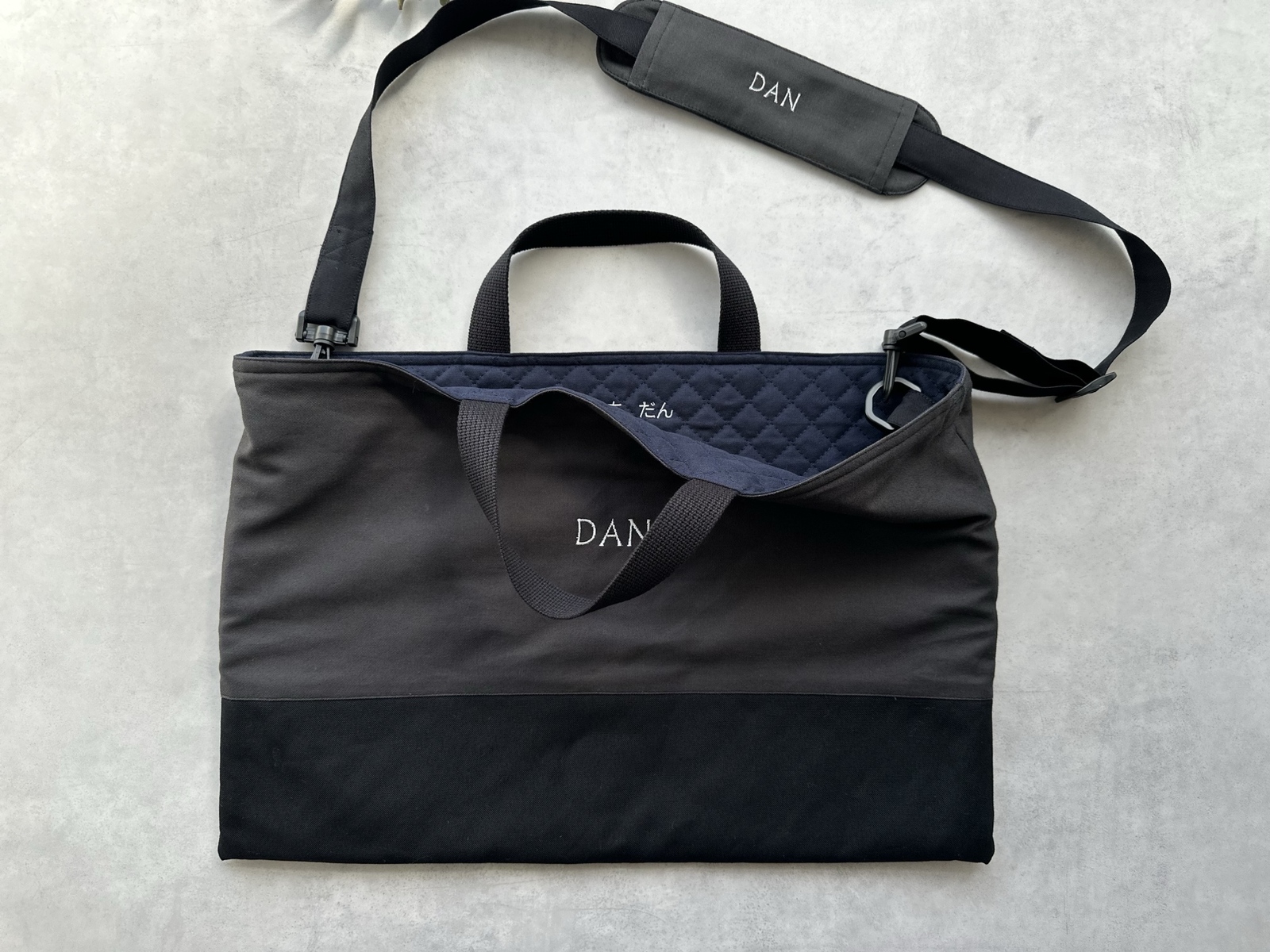 ウィフ様⭐️オーダーページ　入園入学グッズ 入園入学6点セット（charcoal gray）【名入り】図書バッグ サイズフル