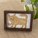 犬可愛い版画　ギン