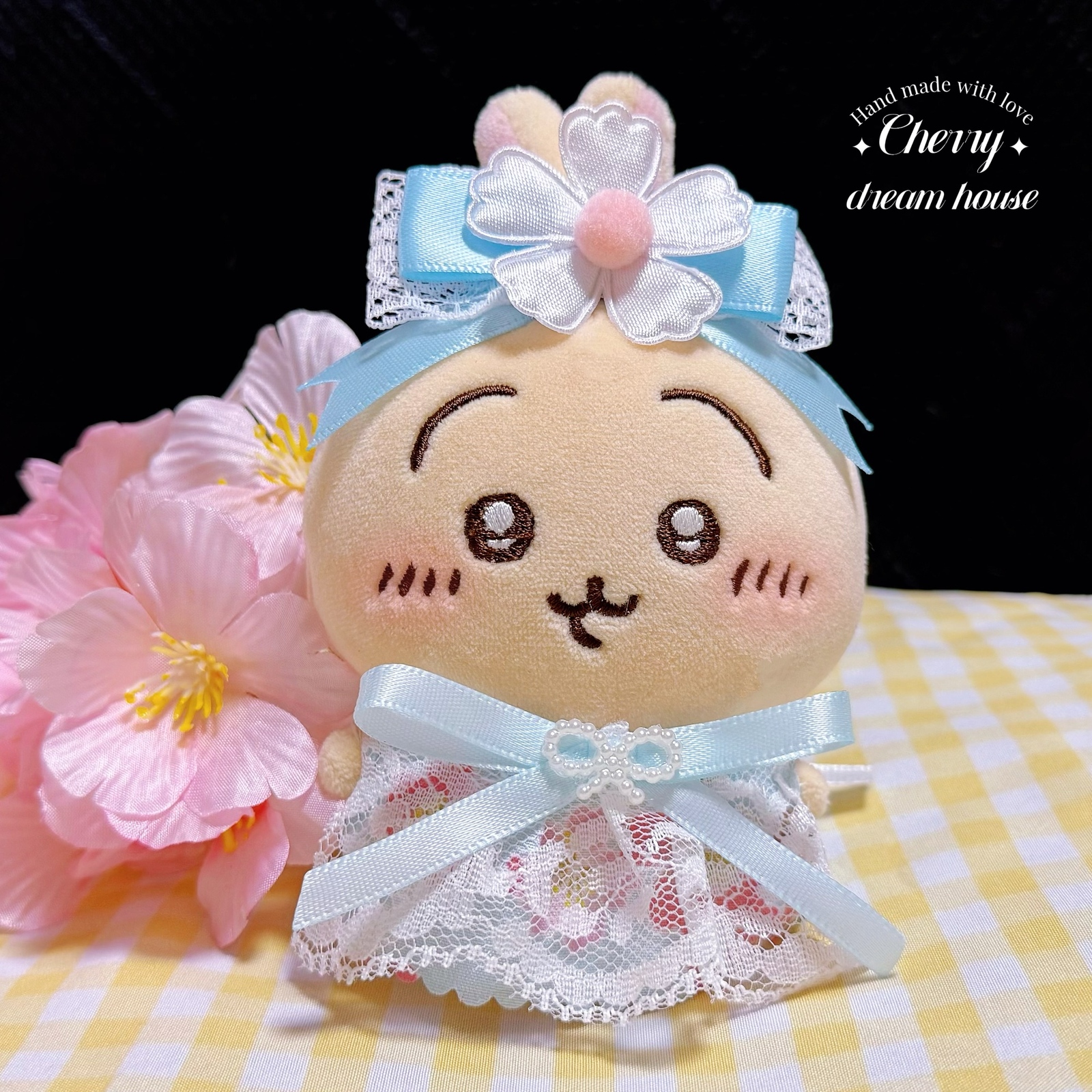 ぬい服 ぬいぐるみ服 10cm ちいかわ マスコット さくら お花見 2点