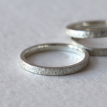 mat ring silver950 2mm/名入れ刻印無料/艶消し/石目/受注販売