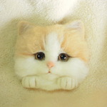 再販 羊毛フェルト 猫 ブローチ 