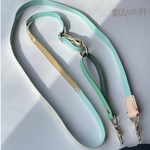 【革結〜かわゆい〜】NO.44  スマホショルダー　再販不可　帯締め　和装　エメラルドグリーン