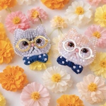 ◇雑誌掲載◇エキゾチックショートヘアのビーズ刺繍（茶orグレー）