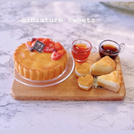🫖再販②☕️春のチーズタルトセット🫧🫧ミニチュアスイーツ　フェイクスイーツ　ミニチュアケーキ