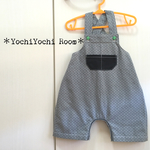 morimori様オーダー専用ネル生地のあったかサロペット♡水玉グレー