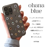 ohana -blue- / フラワーモチーフ 小花柄 クリア スマホケース ハンドメイド 全機種対応 iPhone16e android