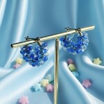 星色ラムネブルーのフープピアス＊リング＊アレルギー対応＊送料無料