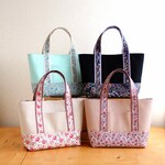 ★K様オーダー品★【Sサイズ】リバティ デイリートートバッグ フェリシテ／エメリー・ウォーカー／ケイティ・アンド・ミリー／ファリア・フラワーズ・スモール