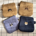 手持ちのバッグにプラス！ティッシュポケット付きポーチ/柴犬/シーズー/ダックスフンド/フレンチブルドック