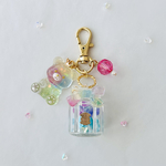 ANIMAL MINI BOTTLE🫙♡            シャカシャカ　キーホルダー　レジン　アニマル　スイーツ　プレゼント　ミニチュア　フェイクスイーツ　鉱石　ジュエル　ボトル
