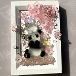 ♡お花見ぱんだうさぎ♡ガラス シーグラスアート 桜 インテリア