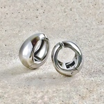 1ペア まるでピアス ドロップ イヤリング イヤーカフ ステンレス フェイクピアス ワンタッチ ピアリング はさむだけ 痛くなりにくい 開閉式 バネ式 金属アレルギー対応 シルバー ユニセックス 