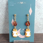 アイシングクッキー風茶白(長毛)アクセサリー(ピアス/イヤリング)