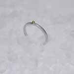 k10　粒金付き　silver950　華奢リング