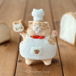 《受注制作》茶トラ猫のパン屋さん　羊毛フェルト