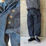 newリネンデニム＊boyみたいなストレートパンツ