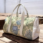 moda fabrics モリスCollectionアネモネ+綿麻ナチュラル生地★2wayボストンバッグ★ベージュ