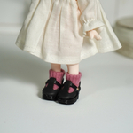 1/12サイズ【11㎝ドール】T-strap shoes（pink）