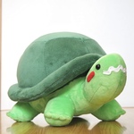 緑な亀さんのぬいぐるみ