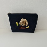 chiwawa115様オーダー品☆犬の手刺繍の化粧ポーチ