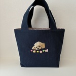 chiwawa115様オーダー品☆犬の手刺繍のハンドバッグ