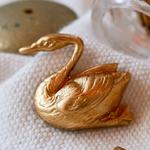 ハンドメイド アクセサリーパーツ 2個 A1443 白鳥 鳥 動物 バード アニマル アンティーク  アメリカ製真鍮パーツショップ bomul ボムル