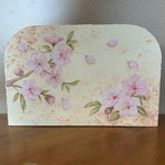 a 様オーダー品＊トールペイント作品＊桃の花のプレート