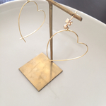 ハートのフープピアス♡