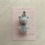 (送料込)  クリームｃａｐベア　(　アジサイ　)  