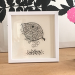 切り絵  メッセージ入りリーフ
