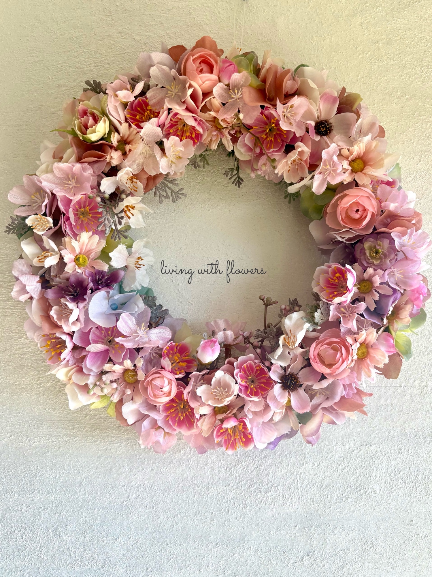 リバティリボンのナチュラルスプリングリース - quatrefleurs ~ flower