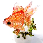 空洞レジン ＊お腹ぽんぽこ金魚＊ プチライトオブジェ　