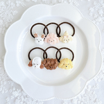 《6個セット》　ホイップわんわんヘアゴム　/   キッズヘアアクセサリー　キッズヘアゴム　ベビーヘアアクセサリー　ベビーヘアゴム　髪ゴム　プチギフト　いぬ　犬　クリーム　生クリーム　わんちゃん