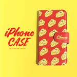 ぶちゃくま。真っ赤なチーズ手帳型iPhoneケース