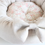 ★★★ID:dori･･･様ご予約商品★★★ラウンドベッド（リバティ&リネン/M）
