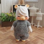 上下セット【薄いグレー】❤︎handmade❤︎小さな動物系ドールサイズ