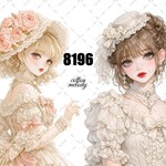 original sticker « no.8196 »     //     人物ステッカー オリジナルステッカー オリジナル人物ステッカー ステッカー cotton melody