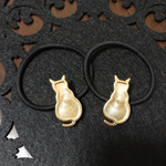 値下げ🐈猫のヘアゴム付台座セット