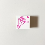 ととまいはんこ【ハート花束】カードや日記、手帳をもっと楽しく♪