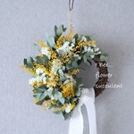 春新作！ミモザのドライフラワーリース