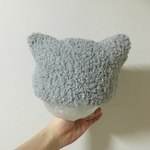 再販♡もこもこ猫耳ニット帽【グレー】