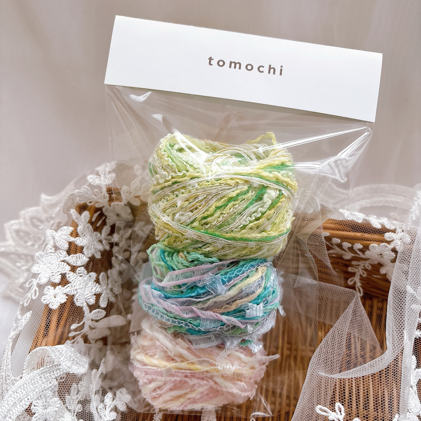 オリジナル裂き布ヤーン引き揃え糸 リバティ ジョアンナ① - tomochi