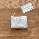 ◾️ mina perhonen  forest tile  ミニ ポーチ  ミナペルホネン の刺繍生地　ライトベージュ